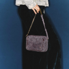 Mulberry Thick Suede Embroidered Charly Bag