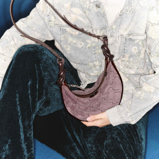 Sac Mini Chris Veau Velours Mulberry Brodé