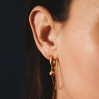 Boucles d'oreilles Créoles à Chaîne Or