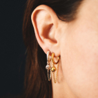 Gold Chain Hoop Earrings