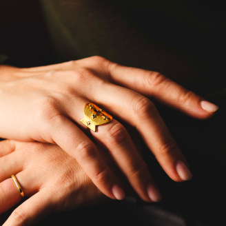Secret Gold Cuff Ring