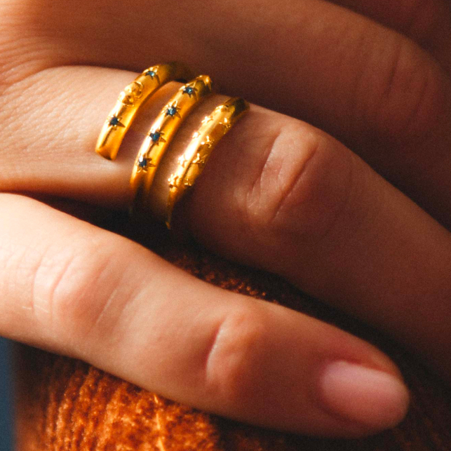 Bague Spiralée à Strass Or