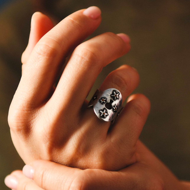 Secret Silver Cuff Ring