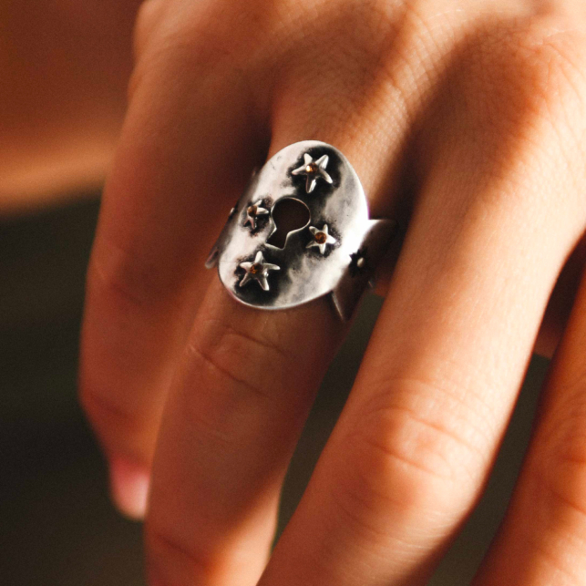 Secret Silver Cuff Ring