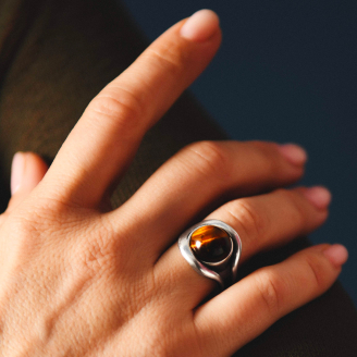 Bague à Pierre Osmose Argent