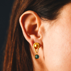 Boucles d'oreilles Dormeuses Scarabée Or