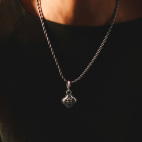 Removable Silver Beetle Pendant