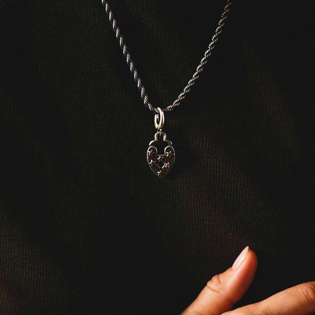 Removable Secret Heart Pendant in Silver