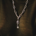 Pendentif Clef Amovible Argent