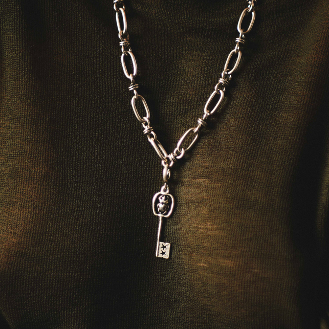 Pendentif Clef Amovible Argent