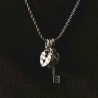 Removable Silver Key Pendant