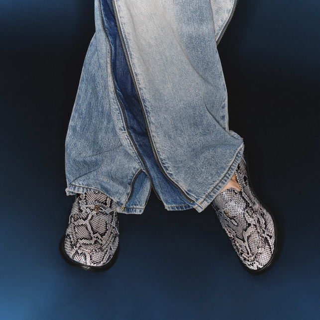 Embossed Python Leather Gigi Loafer