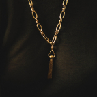 Removable Gold Tassel Pendant