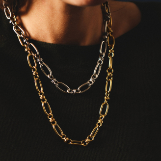 Gold Chain Mail Necklace
