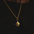 Removable Gold Beetle Pendant