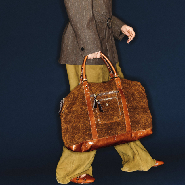 Wood Thick Suede Weekender Roger M