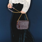 Mulberry Thick Suede Embroidered Charly Bag