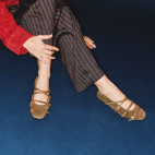 Taupe Thick Suede Adele Ballerinas