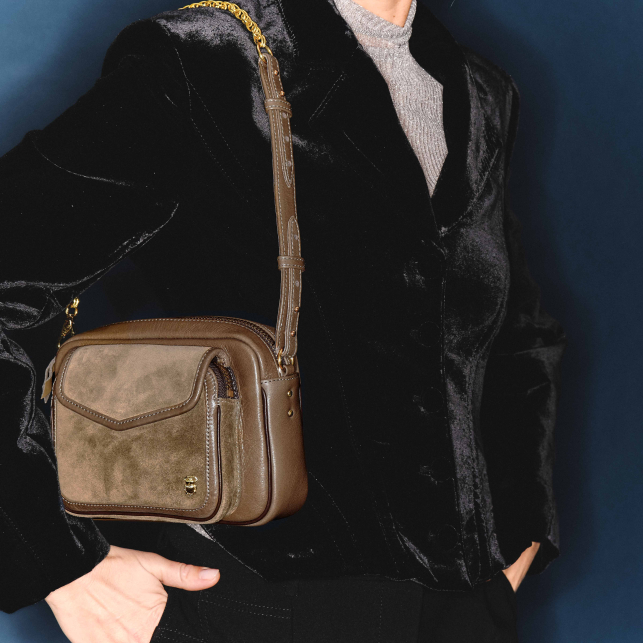 Taupe Leather Charly Bag