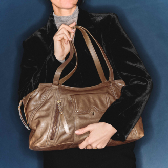 Sac Juno Cuir Taupe