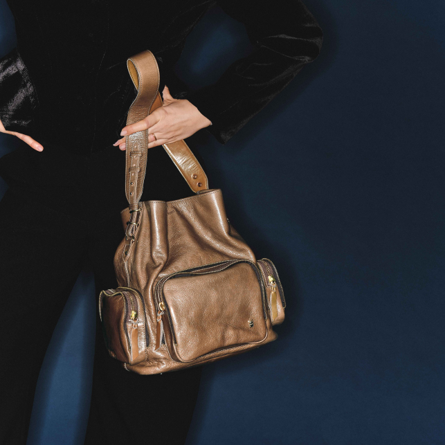 Sac Lenny Cuir Taupe