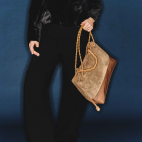 Taupe Leather Denise Bag