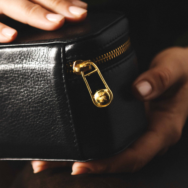 Boîte à Bijoux Greta Cuir Noir