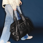 Sac Week-End Cuir Embossé Roger L Check