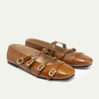 Adele Ballerinas Glossy Siena Leather