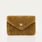 Siena Shearling Card Holder Alex Gold Beatle