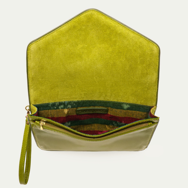 Pochette Alicia Cuir Glossy Clover