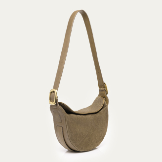 Taupe Thick Suede Estelle Bag