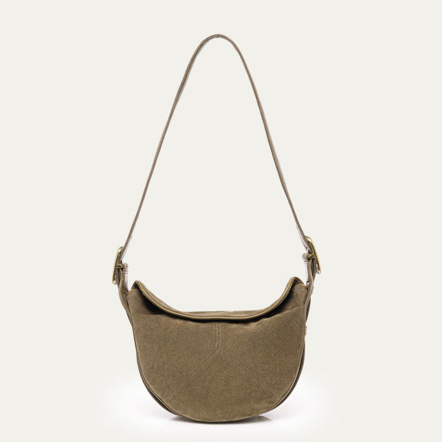 Taupe Thick Suede Estelle Bag