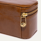 Glossy Siena Leather Greta Jewelry Box