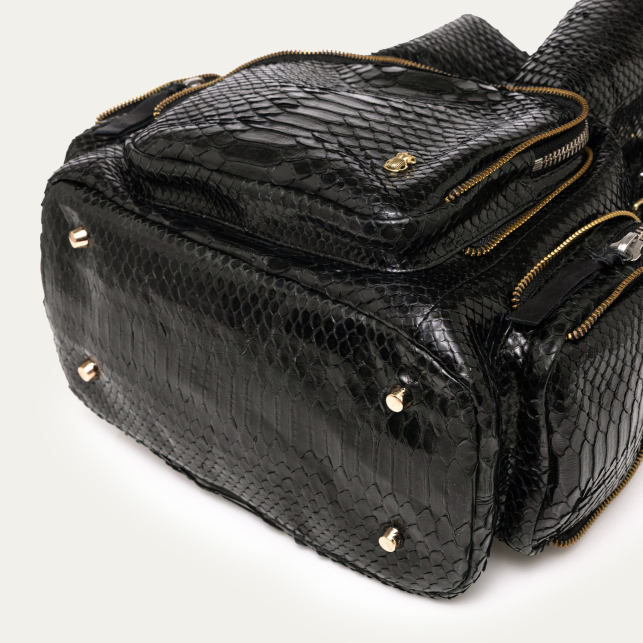 Black Python Lenny Bag