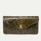 Portefeuille Alex Long Python Kaki