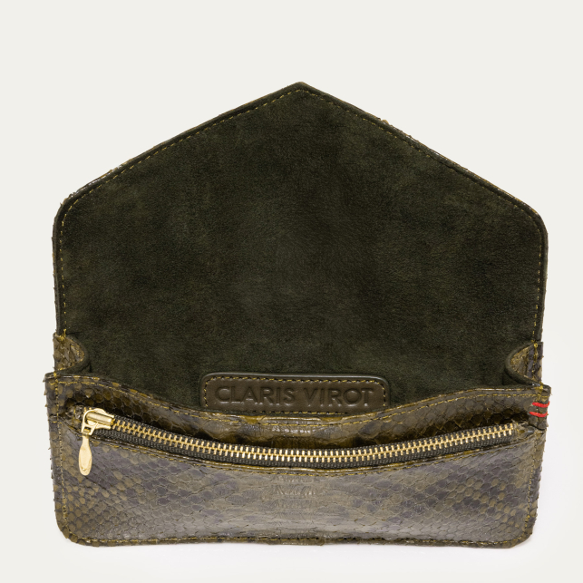Khaki Python Long Alex Wallet