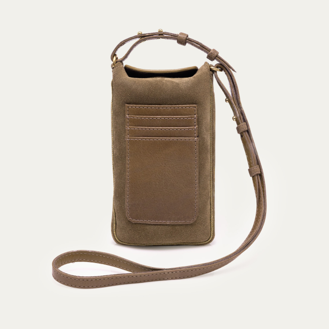 Étui à Téléphone Misha Veau Velours Taupe