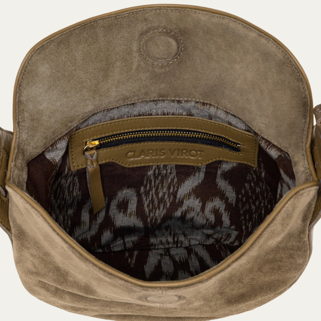 Taupe Thick Suede Estelle Bag
