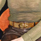 Ceinture Veau Velours Tabac