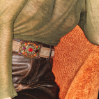 Ceinture Veau Velours Taupe