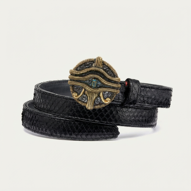 Black Python Oudjat Eye Baby Belt