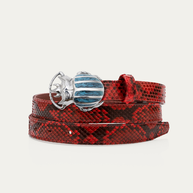 Ruby Python Silver Turquoise Beetle Baby Belt