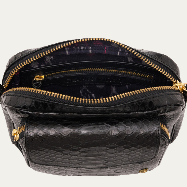 Sac Python Charly Noir Chaîne Or