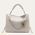 Sac Denise Cuir Nappa Gris x And Bloom