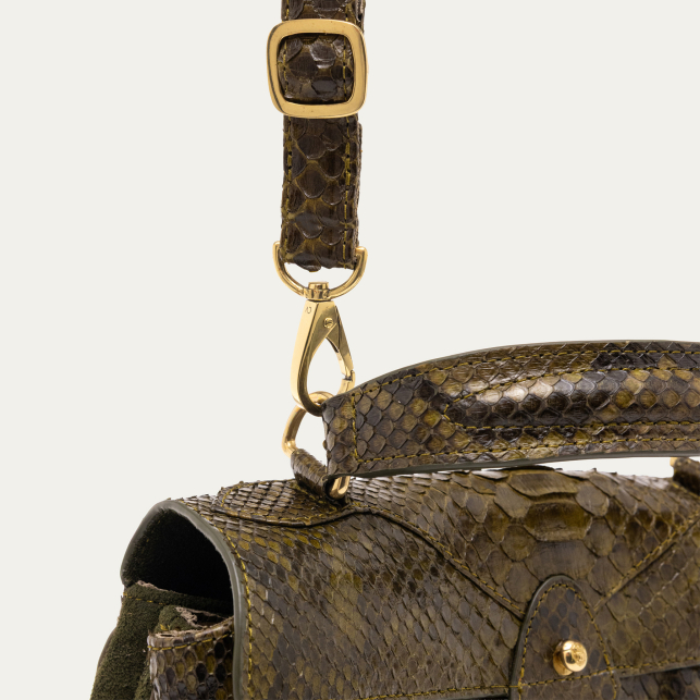 Sac Louise Python Kaki
