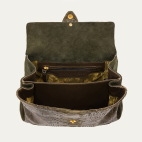 Khaki Python Louise Bag