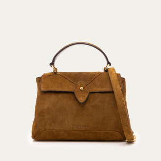 Tobacco Thick Suede Louise Bag