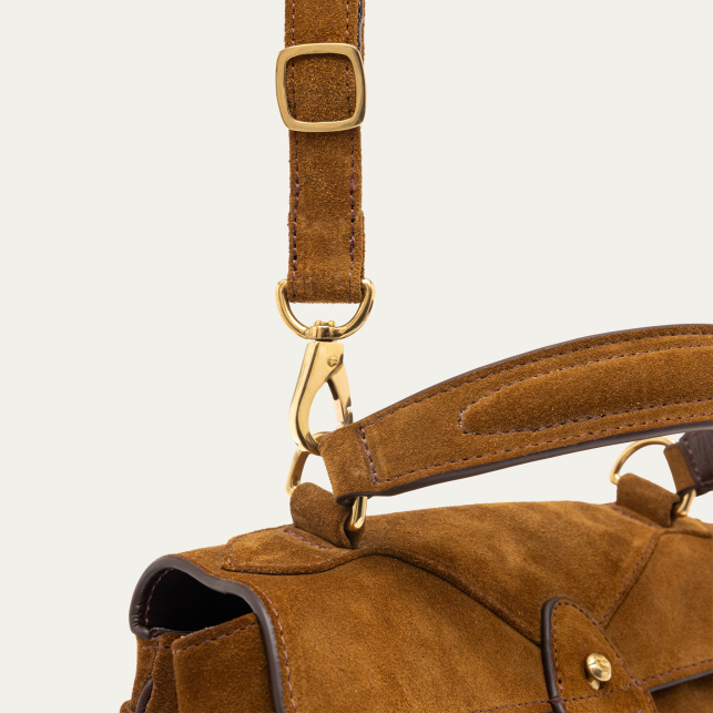 Sac Louise Veau Velours Tabac