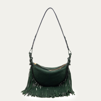 Sac Mini Chris Veau Velours Vert Forêt x Olivia TPS